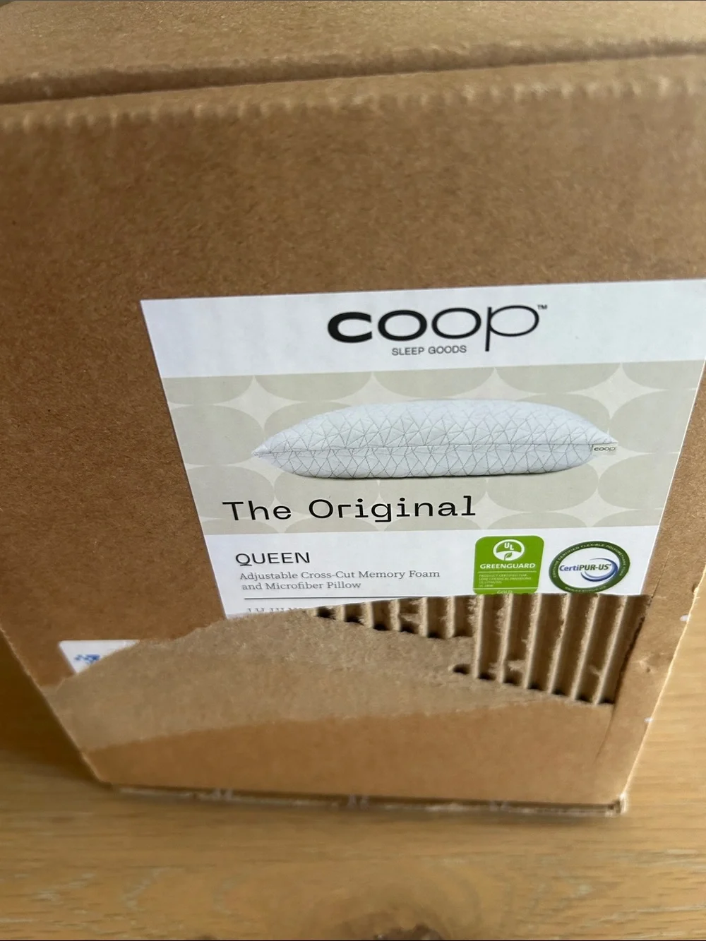 COOP The Original Pillow Queen Size, NWT SEALED.